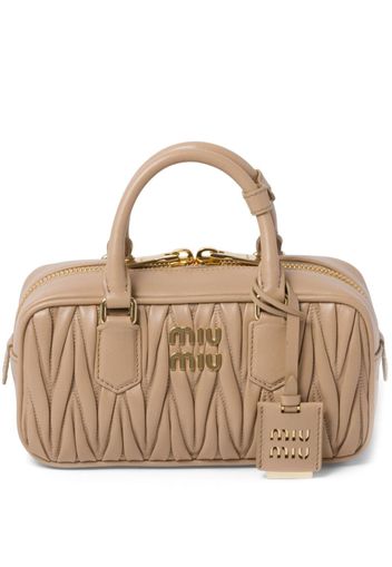 Miu Miu Arcadie matelassé nappa-leather bag - Nude