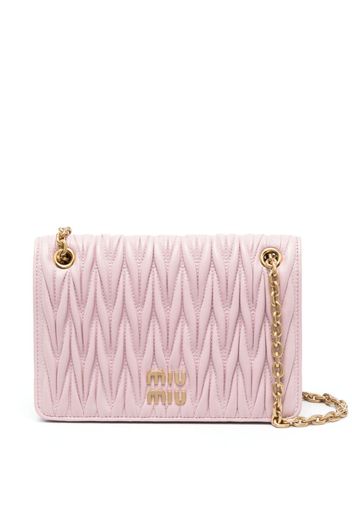 Miu Miu matelassé-effect crossbody bag - Rosa