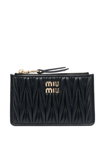 Miu Miu matelassé leather wallet - Schwarz