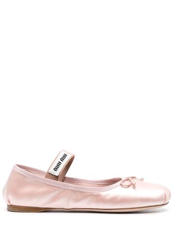 Miu Miu Ballerinas aus Satin - Rosa