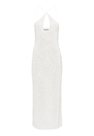 Miu Miu Neckholder-Kleid mit Pailletten - Weiß
