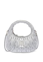 Miu Miu Miu Wander Handtasche aus Matelassé-Leder - Silber