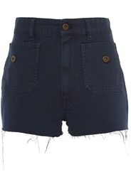 Miu Miu garment-dyed shorts - Blau