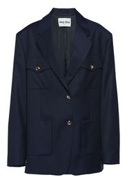 Miu Miu Single-breasted batavia jacket - Blau