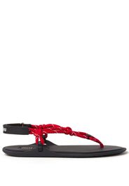 Miu Miu Sandalen mit Kordelriemen - Rot