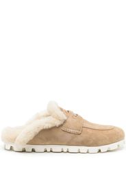 Miu Miu Shearling-Mules - Braun