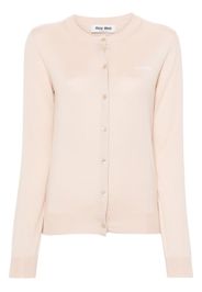 Miu Miu Cardigan mit Intarsien-Logo - Rosa