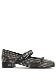 Miu Miu 25mm buckled ballerina shoes - Schwarz