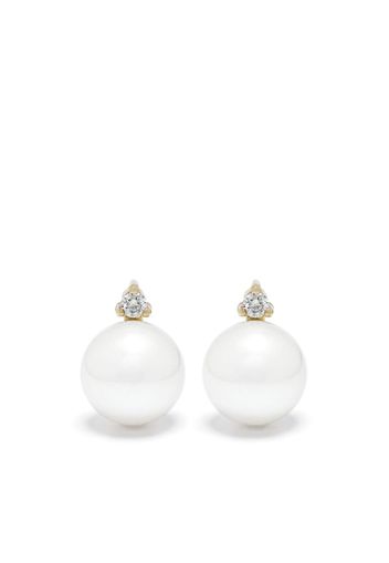 Mizuki 14kt yellow gold Sea of Beauty Essentials pearl and diamond earrings