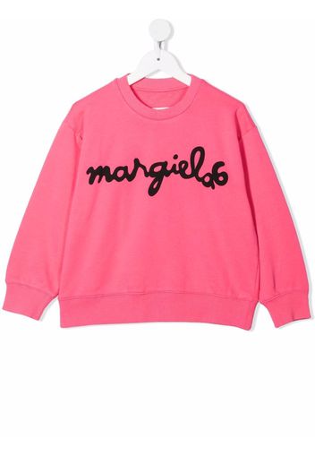 MM6 KIDS Sweatshirt mit Logo-Print - Rosa