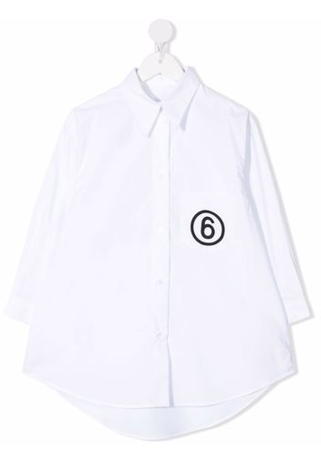 MM6 KIDS Hemd mit Logo-Print - Weiß