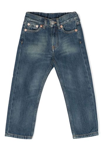 MM6 KIDS Halbhohe Straight-Leg-Jeans - Blau