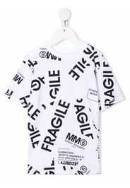 MM6 KIDS T-Shirt mit "Fragile"-Print - Weiß