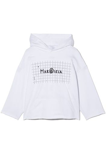 MM6 Maison Margiela Kids Hoodie mit Logo-Print - Weiß