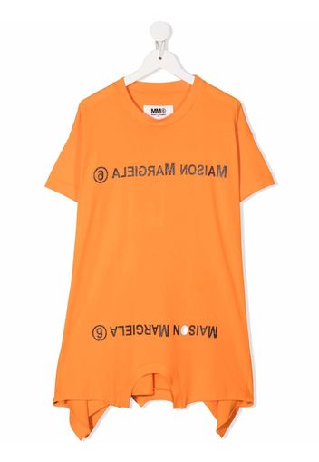 MM6 MAISON MARGIELA KIDS logo print T-shirt dress - Orange