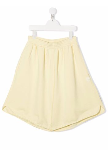 MM6 MAISON MARGIELA KIDS TEEN high-waisted cotton shorts - Gelb