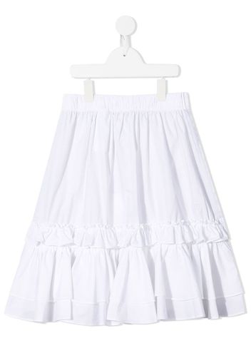 MM6 Maison Margiela Kids two-tone ruffle skirt - Weiß