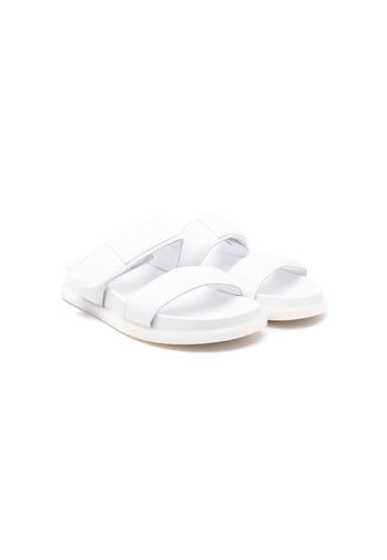 MM6 Maison Margiela Kids TEEN touch-strap leather sandals - Weiß