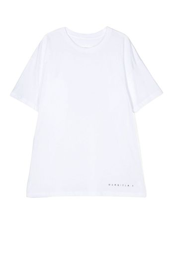 MM6 Maison Margiela Kids TEEN logo-print crew-neck T-shirt - Weiß