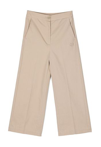 MM6 Maison Margiela Kids Weite Hose mit Logo-Stickerei - Nude