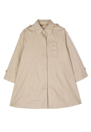 MM6 Maison Margiela Kids flared trench coat - Nude