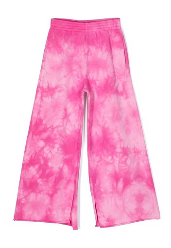 MM6 Maison Margiela Kids Weite Hose mit Batikmuster - Rosa