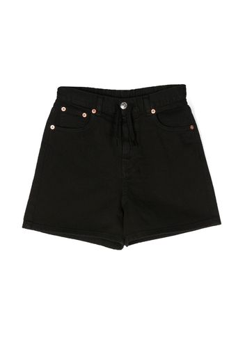 MM6 Maison Margiela Kids drawstring-waist straight-leg shorts - Schwarz