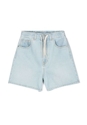 MM6 Maison Margiela Kids Shorts mit Logo-Patch - Blau