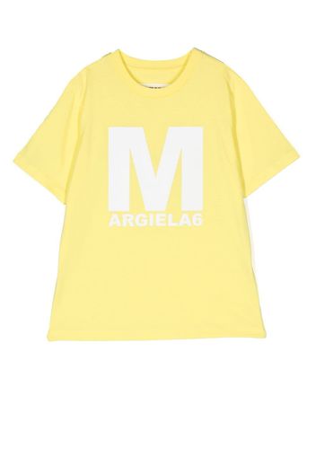 MM6 Maison Margiela Kids logo-print cotton T-shirt - Gelb