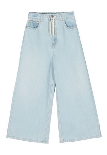 MM6 Maison Margiela Kids Weite Jeans mit Logo-Patch - Blau