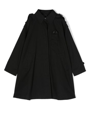 MM6 Maison Margiela Kids Ausgestellter Trenchcoat - Schwarz