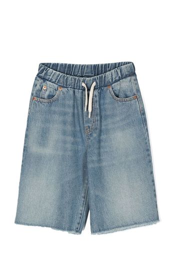 MM6 Maison Margiela Kids Jeans-Shorts mit Kordelzug - Blau