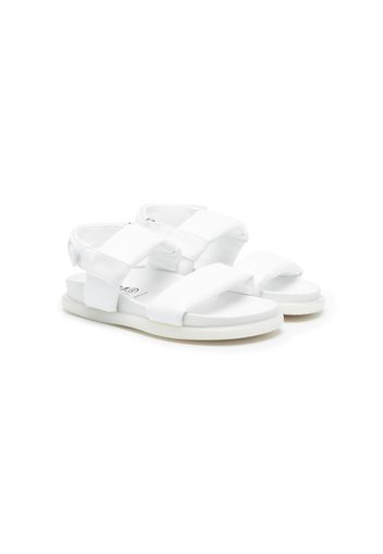 MM6 Maison Margiela Kids touch-strap flat sandals - Weiß