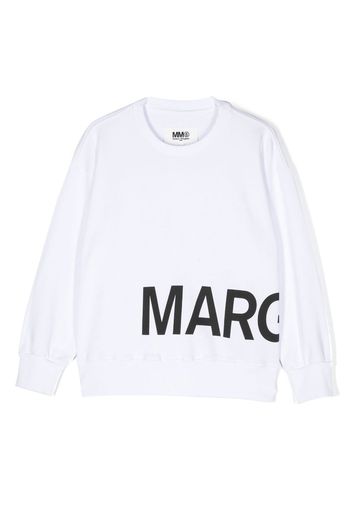 MM6 Maison Margiela Kids logo cotton sweatshirt - Weiß