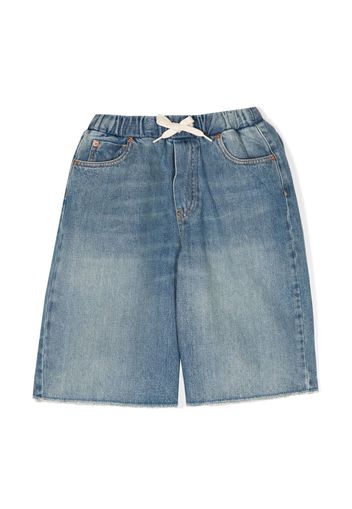 MM6 Maison Margiela Kids washed denim shorts - Blau