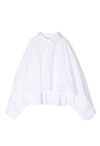 MM6 Maison Margiela Kids high-low flared rear shirt - Weiß