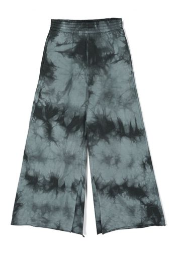 MM6 Maison Margiela Kids tie-dye wide-leg trousers - Grau