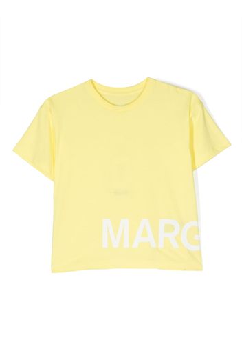 MM6 Maison Margiela Kids logo-print cotton T-shirt - Gelb