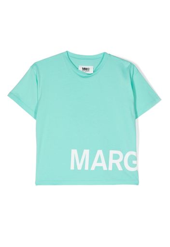 MM6 Maison Margiela Kids logo-print cotton T-shirt - Grün VW7894 MM6 Maison Margiela Kids logo-print cotton T-shirt - Grün VW7894