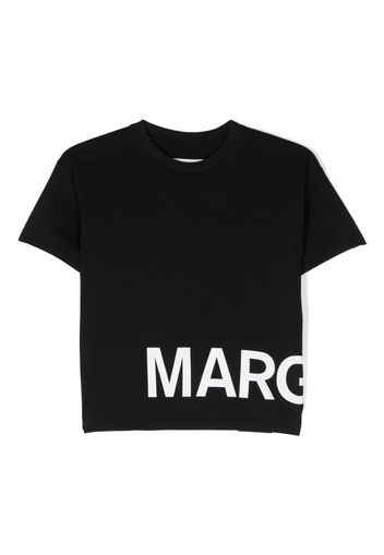 MM6 Maison Margiela Kids logo-print cotton T-shirt - Schwarz