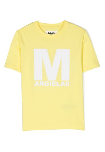 MM6 Maison Margiela Kids logo-print cotton T-shirt - Gelb