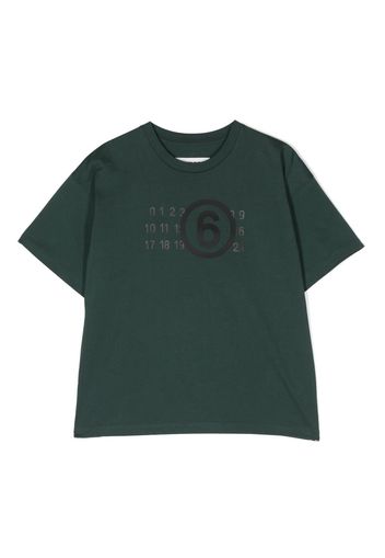 MM6 Maison Margiela Kids T-Shirt mit Nummer - Grün