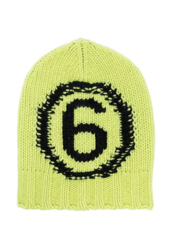 MM6 Maison Margiela Kids Beanie mit Intarsien-Logo - Grün