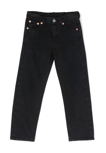 MM6 Maison Margiela Kids Gerade Jeans mit Stretchbund - Schwarz