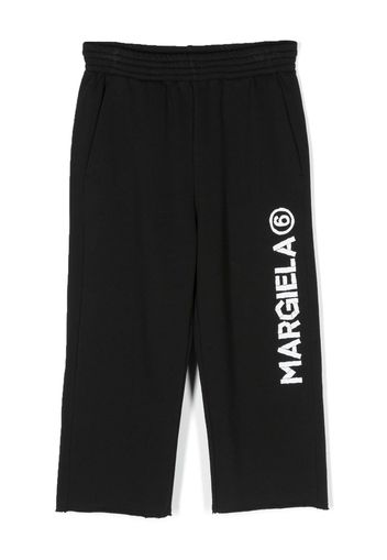 MM6 Maison Margiela Kids logo-print track pants - Schwarz