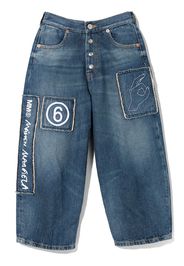 MM6 MAISON MARGIELA KIDS Weite Jeans mit Logo-Print - Blau