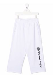 MM6 MAISON MARGIELA KIDS cotton logo-print track pants - Weiß