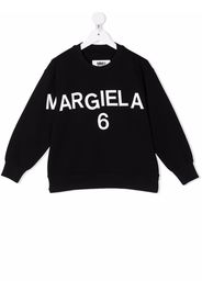 MM6 MAISON MARGIELA KIDS logo print sweatshirt - Schwarz