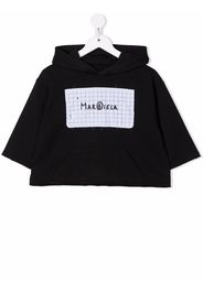 MM6 MAISON MARGIELA KIDS logo-patch hoodie - Schwarz