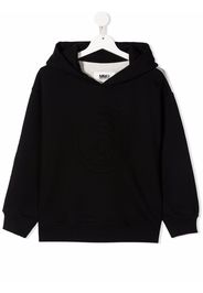 MM6 MAISON MARGIELA KIDS two-tone pullover hoodie - Schwarz